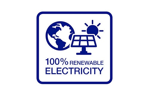 In 2023, Epson completed the switch to 100% renewable electricity at all Epson Group owned sites around the globe.