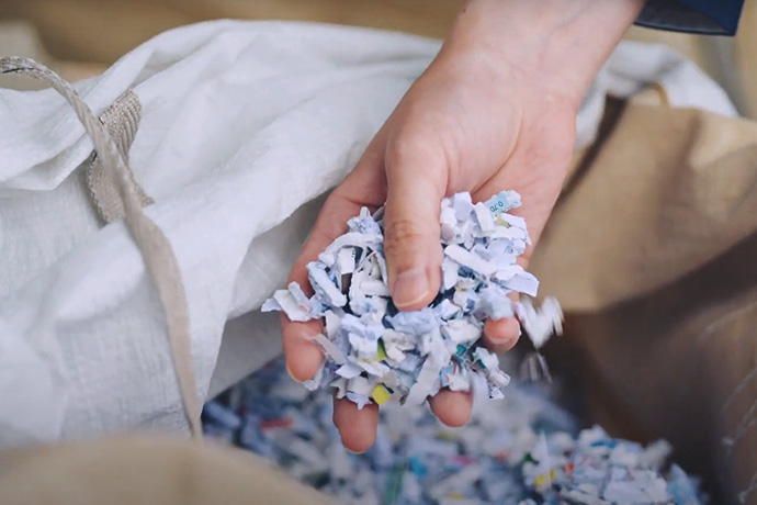 What used to be disposed of as garbage is now upcycled into a fine material