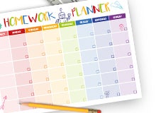 Kids homework template