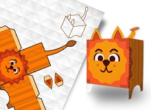 Animaux en papier colorés
