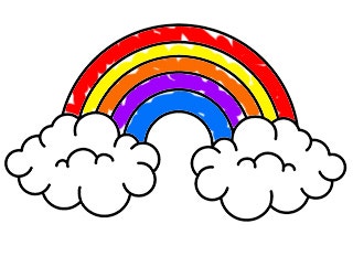 Arc-en-ciel avec logo