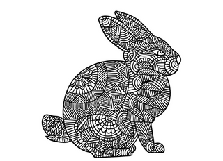 Rabbit colouring in