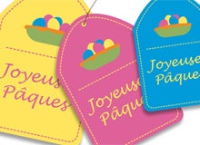 Étiquettes cadeaux de pâques